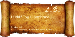 Ludányi Barbara névjegykártya