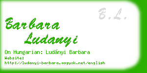 barbara ludanyi business card