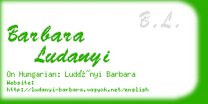 barbara ludanyi business card